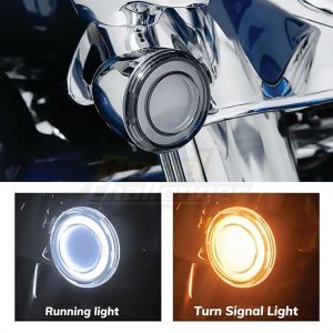 BỘ ĐÈN XI NHAN LED TRÒN 3IN1 PHÍA TRƯỚC LẮP HD TOURING, SOFTAIL LK SP001123