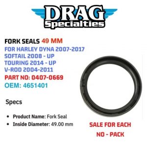PHỚT GIẢM SÓC 49MM HÃNG DRAG 0407-0669