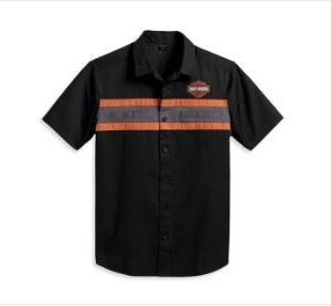 ÁO SƠ MI HARLEY ĐEN NGẮN TAY 96157-23VM/00M