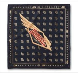 KHĂN VUÔNG MÀU ĐEN KỶ NIỆM 120 NĂM HARLEY DAVIDSON 97766-23VW