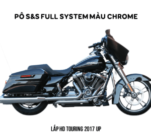 PÔ HIỆU S&S FULL SYSTEM 4.5 INCH MÀU CHROME LẮP HD TOURING 2017 - 2020 550-0851A - CẶP