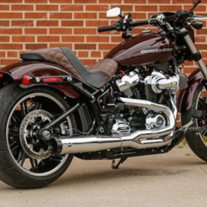 PÔ S&S FULL CÂY 2-1 MÀU CHROME VỚI ĐUÔI ĐEN LẮP CHO SOFTAIL 2018 UP 550-0847B - CẶP