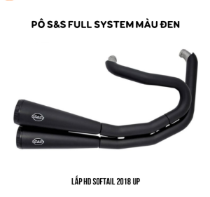 PÔ S&S FULL CÂY GRAND NATIONAL 2-2 MÀU ĐEN LẮP CHO SOFTAIL 2018 - 2019 550-0815A - CẶP
