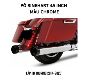 PÔ RINEHART4.5 INCH LẮP CHO TOURING 2017-2020 MÀU CHROME ĐUÔI BÔ BLACK 500-0185 - ĐÔI
