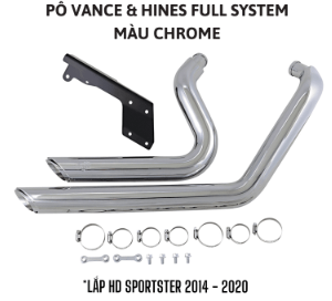PÔ VANCE HINES FULL SYSTEM MÀU CHROM LẮP HD SPORTSTER 2014-2020 17229 - BỘ