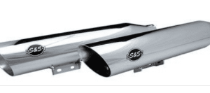 PÔ HIỆU S&S SLIP ON SLASH MÀU CHROME LẮP HD SOFTAIL 2018 UP M8 550-0739 - CẶP