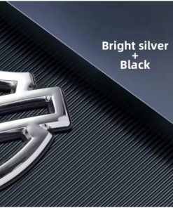 LOGO DÁN BÌNH XĂNG HARLEY DAVIDSON MẪU CVO MÀU CHROME NỀN ĐEN (LKCUSTOM)