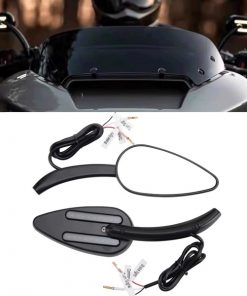 GƯƠNG CÓ ĐÈN LED 3IN1 MÀU ĐEN LẮP XE HARLEY DAVIDSON LK