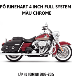PÔ RINEHART FULL SYSTEM 4 INCH MÀU CHROME LẮP TOURING '09 -'15 100-0300C - BỘ