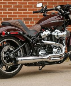PÔ S&S FULL CÂY 2-1 MÀU CHROME VỚI ĐUÔI ĐEN LẮP CHO SOFTAIL 2018 UP 550-0847B - CẶP