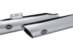 PÔ HIỆU S&S SLIP ON SLASH MÀU CHROME LẮP HD SOFTAIL 2018 UP M8 (NGOẠI TRỪ HERITAGE/DELUXE) 550-0736 - CẶP