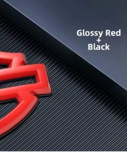 LOGO DÁN BÌNH XĂNG HARLEY DAVIDSON MẪU CVO MÀU ĐỎ NỀN ĐEN (LKCUSTOM) - CẶP