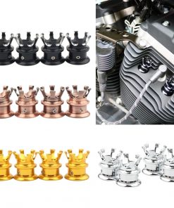 BỘ NÚT VƯƠNG MIỆNG NẮP ĐẦU BÒ (4 CHI TIẾT) MÀU ĐEN LẮP XE HD SPORTSTER 1987 TRỞ LÊN