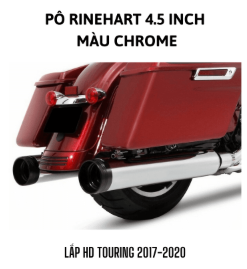 PÔ RINEHART4.5 INCH LẮP CHO TOURING 2017-2020 MÀU CHROME ĐUÔI BÔ BLACK 500-0185 - ĐÔI