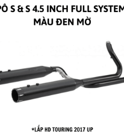 PÔ HIỆU S & S MÀU ĐEN MỜ 4.5 INCH FULL SYSTEM LẮP HD TOURING 2017 UP 550-0702B - BỘ