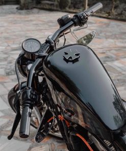GHI ĐÔNG NGANG ĐEN HARLEY DAVIDSON LẮP XE SPORTSTER LK CUSTOM