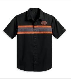 ÁO SƠ MI HARLEY ĐEN NGẮN TAY 96157-23VM/00M