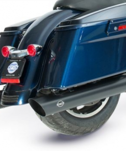 PÔ HIỆU S&S SLIP ON SLASH 4'' MÀU ĐEN LẮP HD TOURING MODEL(95-16), TRI GLIDE MODEL(09-19) 550-0692 - CẶP
